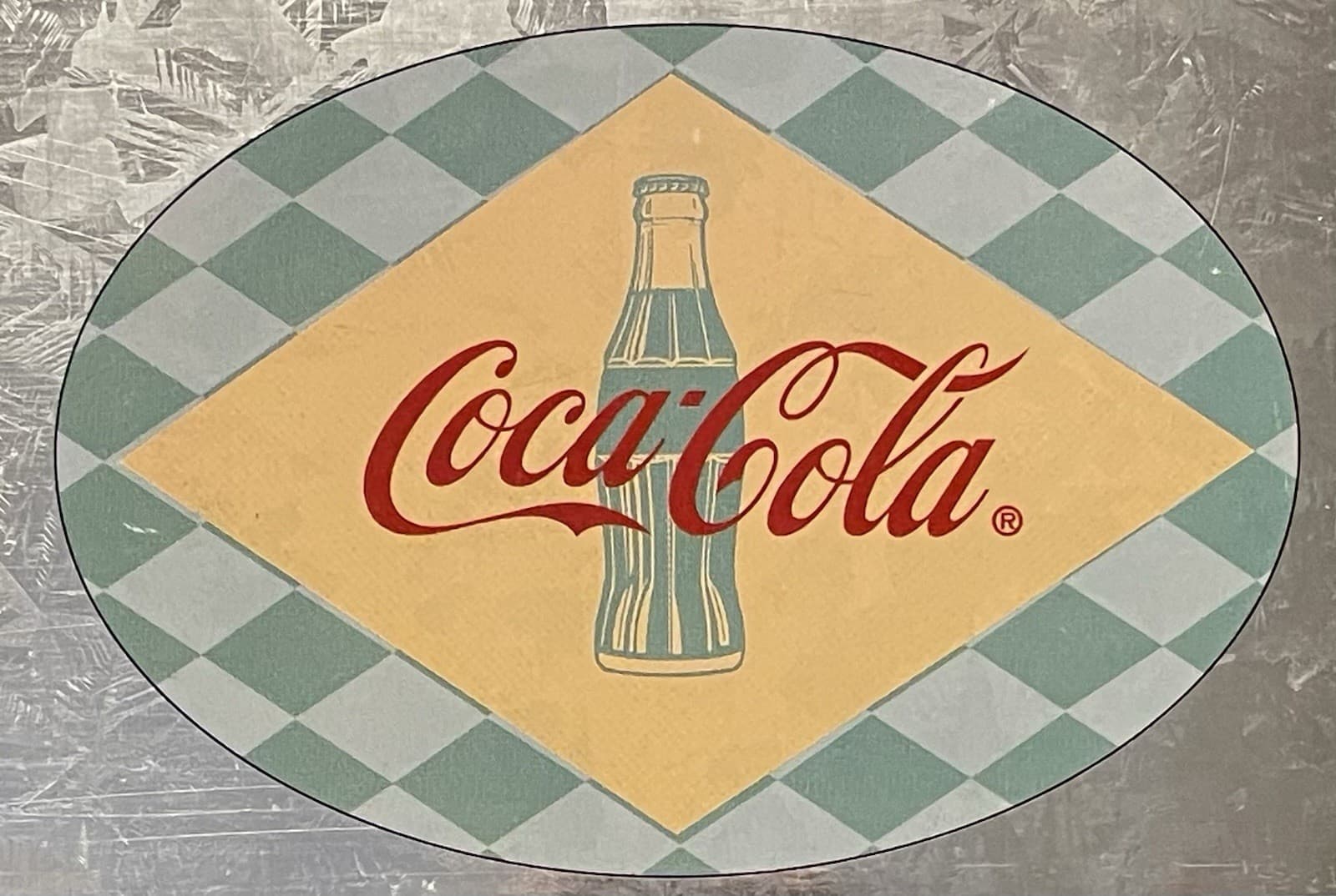 COKE Tin Oval Tub With Liner Coca-Cola Emblem Galvanized Metal 9” X 5” Gift etc 2