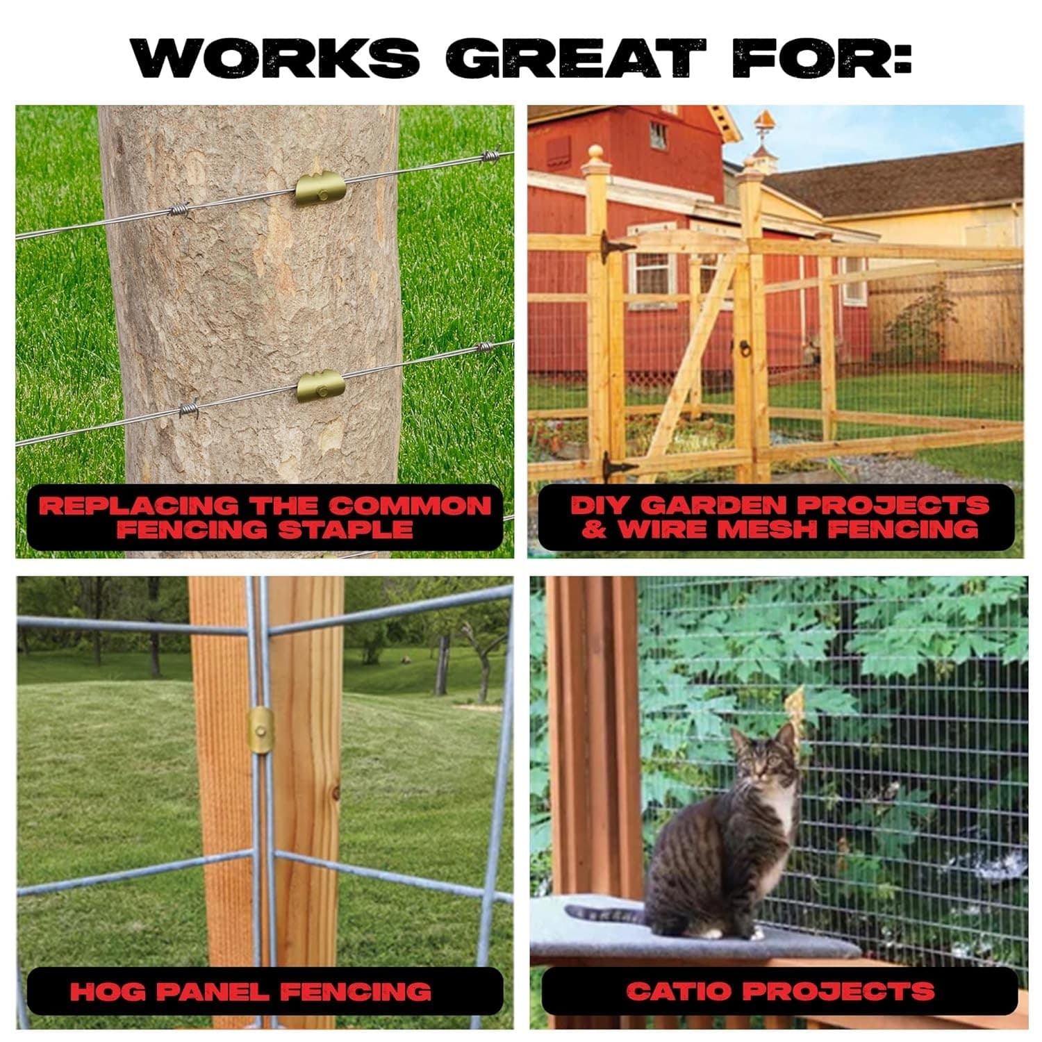 Cat’s Claw Fasteners 2 inch for Softwoods 170 Pieces Replaces The Common Fenci 6