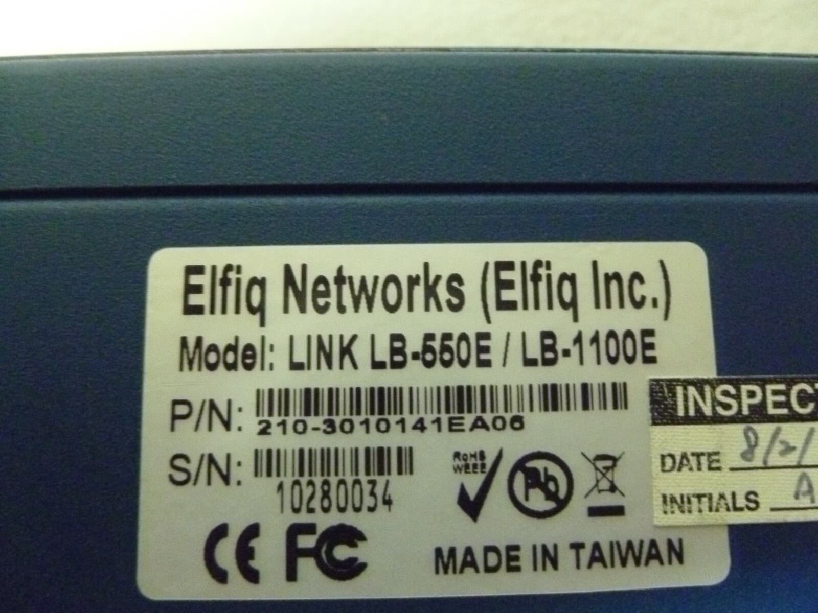 ELFIQ LB-550 LINK LOAD BALANCER 1100E SERIES 210-3010141EA06 3