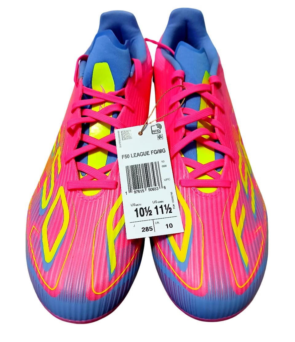 adidas F50 League FG/MG Soccer Cleats Pink IE1291 Men's Size 12