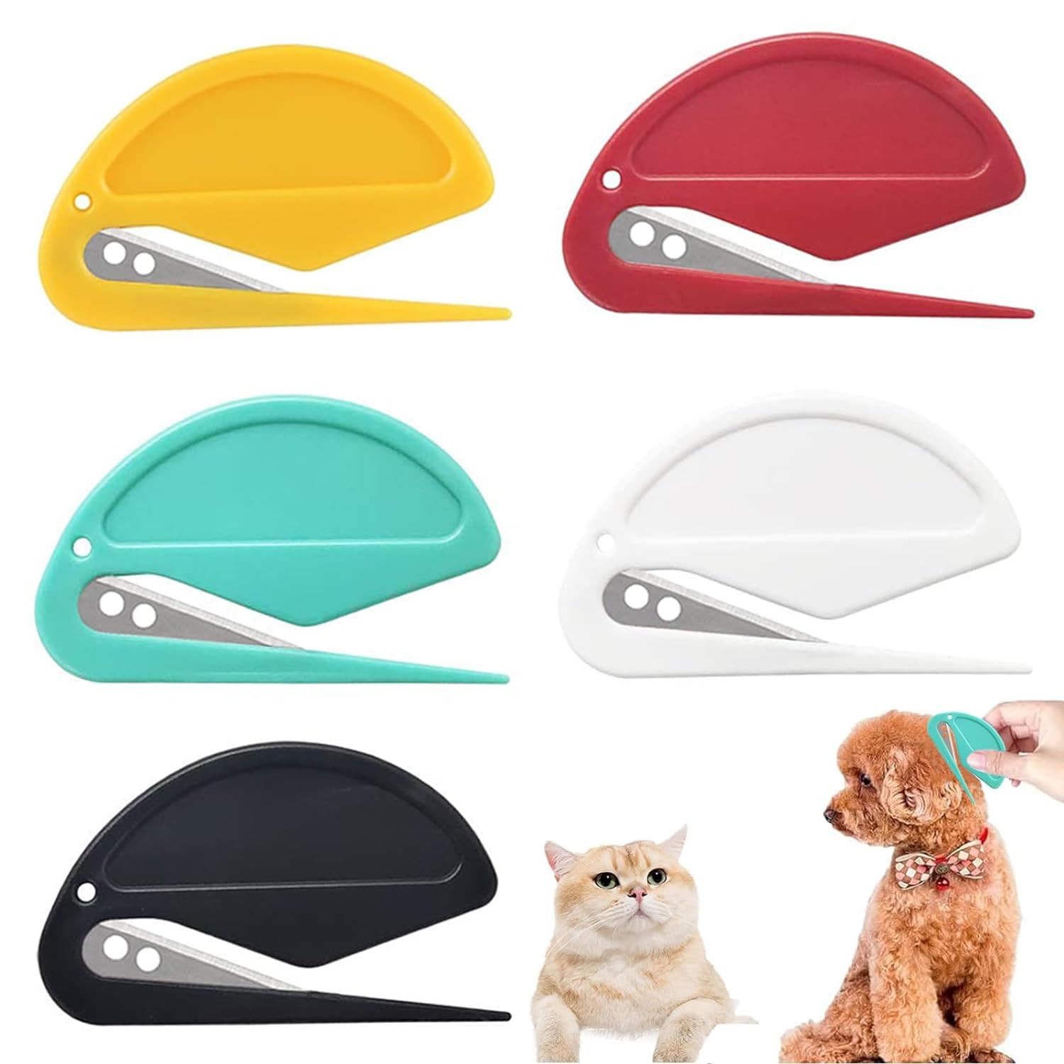 5Pcs Knotting Comb for Cats, Pet Knotting Comb De Knotting Comb for Dog Pet Hair