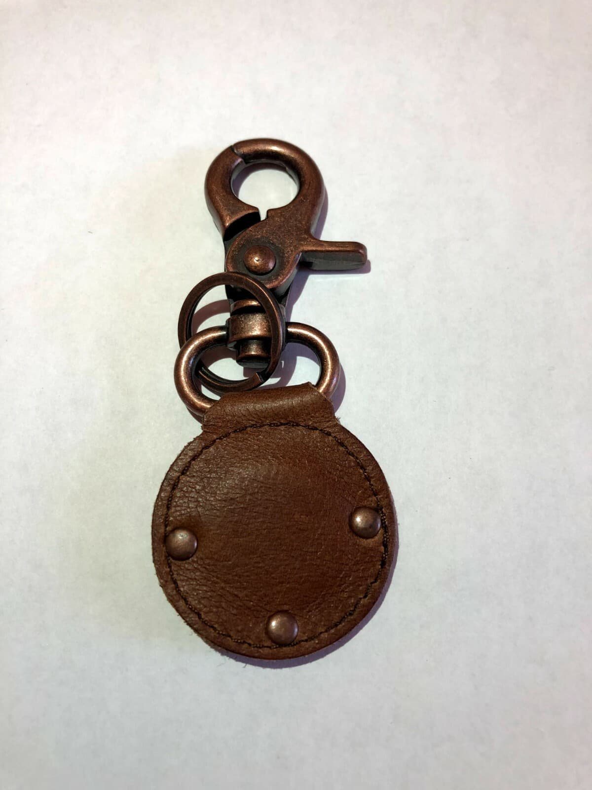 St Patricks Day Keychain Lucky Brand Leather Clasp Clover Leaf New In Box Paddy 4