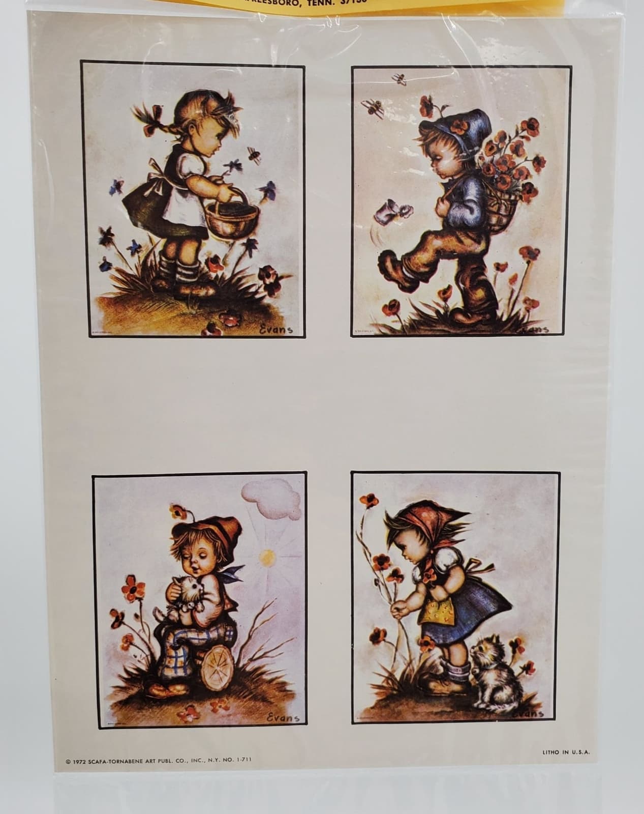 Vintage Decoupage Prints Hummel Designs 1972 3 Packs Arts Crafts 2