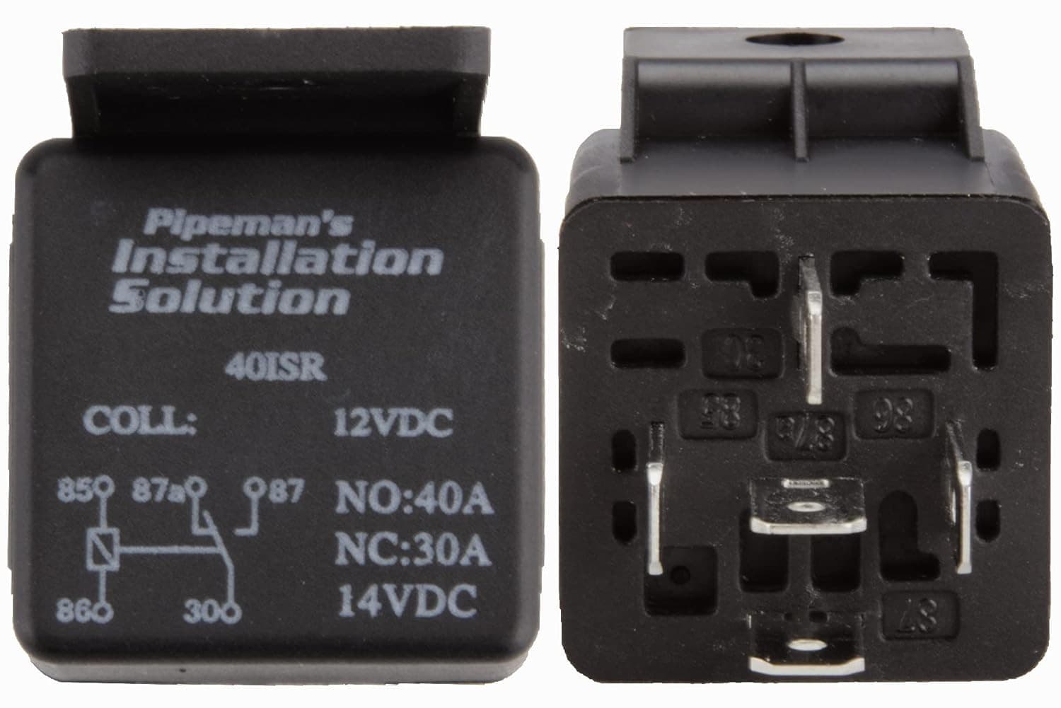 2 Pack 12 Volt 40 Amp SPDT Automotive Relay 5 Pin with Mounting Tab 4