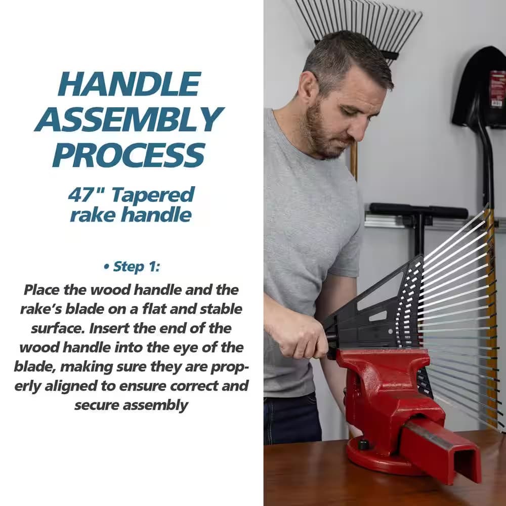 47 In. Tapered Rake Handle with 0.91 In. Diameter 5