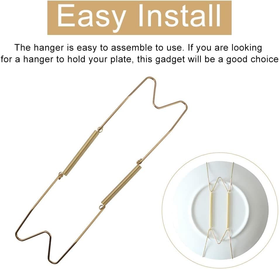 8 10 12 14 16Inch Plate Hangers for Walls Dish Stainless Steel Decorative 4