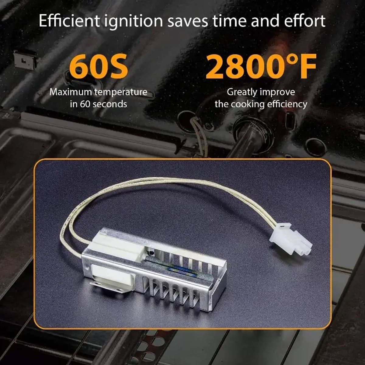 New WB13K21 Flat Igniter Replacement For GE Oven Range 3