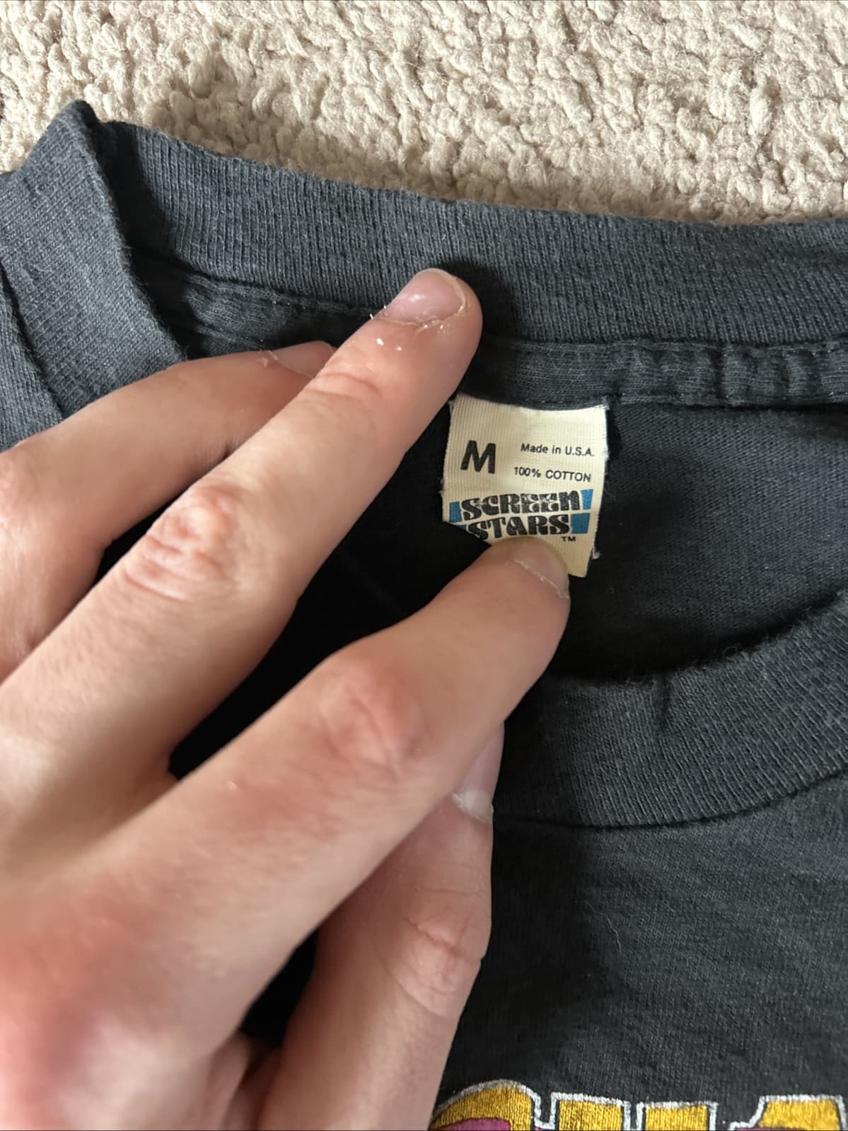 Vintage 1980s Michael Jackson Youth  T-Shirt M Double Sided Pop Thriller 2