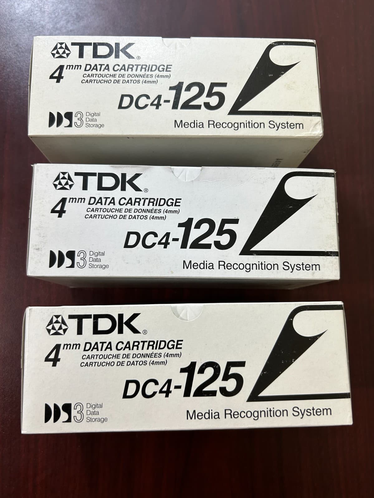 3 packs of 10 - TDK 4mm 125m Data Cartridge. NEW - Sealed. (Total 30 pieces) 2