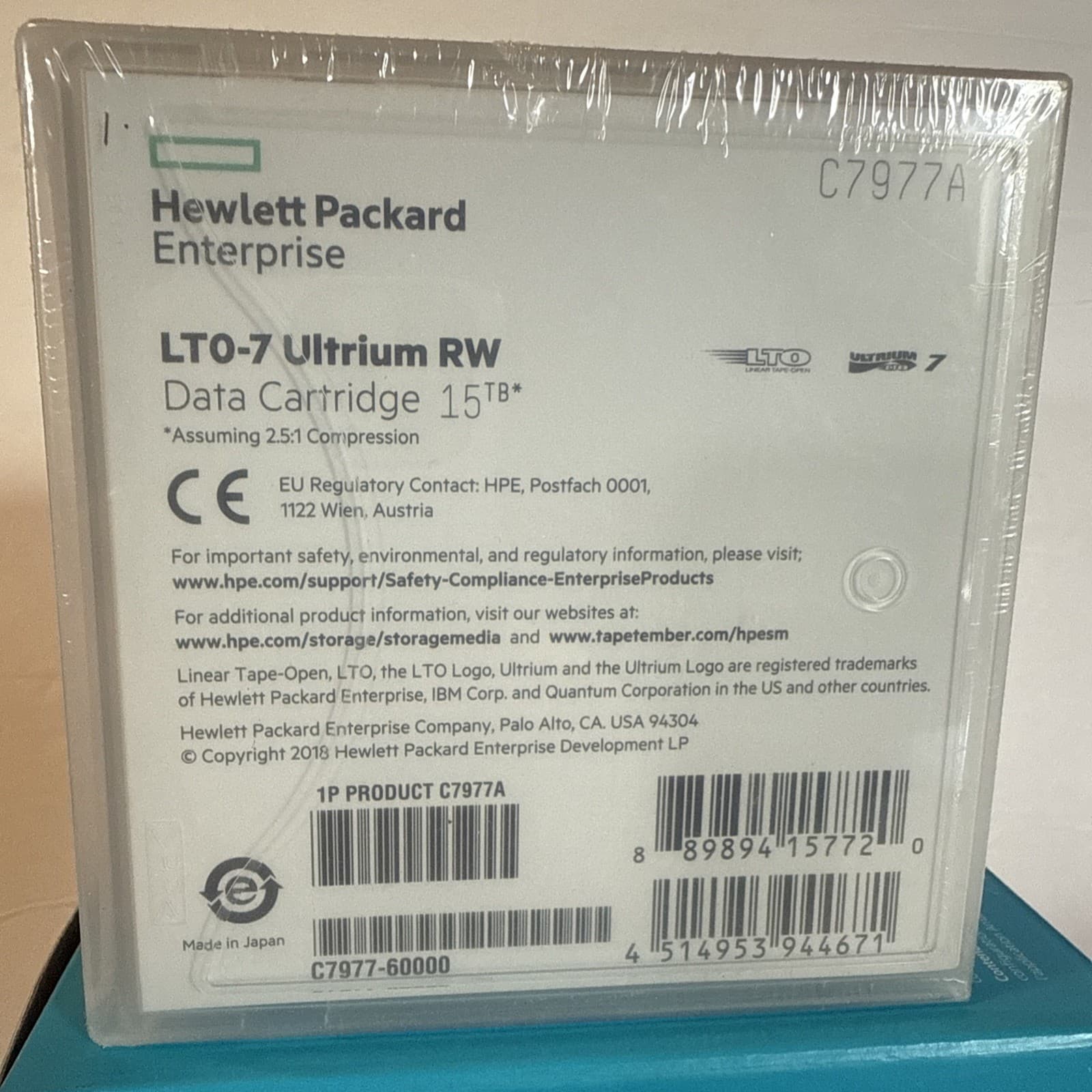 NEW HP C7977A LTO-7 Ultrium RW 15TB Data Cartridge C7977A  2