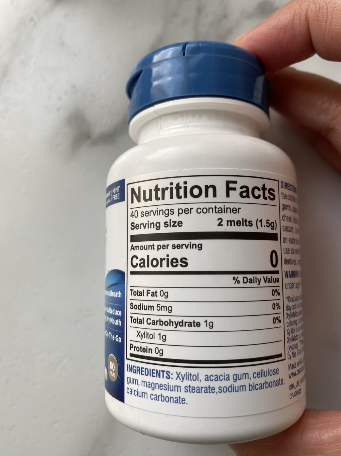 Oracoat Xylimelts for Dry Mouth, Mint Free, 80 Ct Exp 9/2026+ 3
