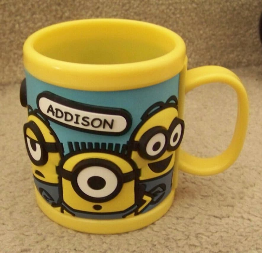 Despicable Me Minion Mayhem plastic mug cup 3D PVC?