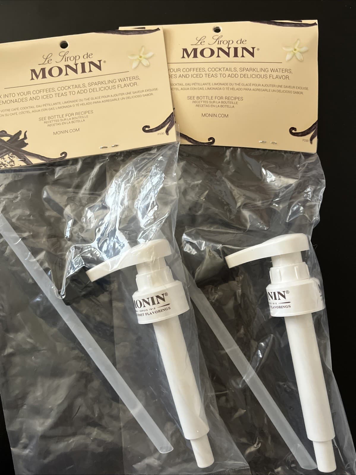 🔥 2x ~ Monin 750 mL Syrup Pump Dispenser-  NEW Unopened-  (Pack of 2) 4