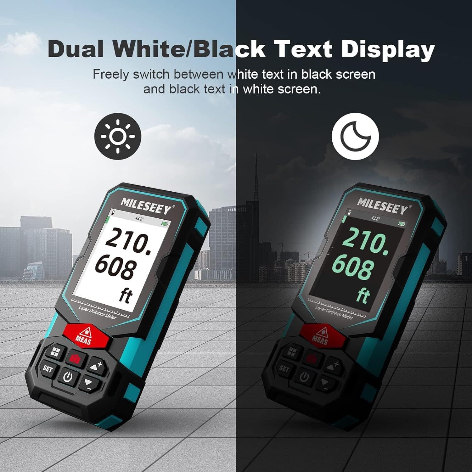 MiLESEEY 100M Laser Distance Meter with Pointfinder Camera Outdoor Measuring 5