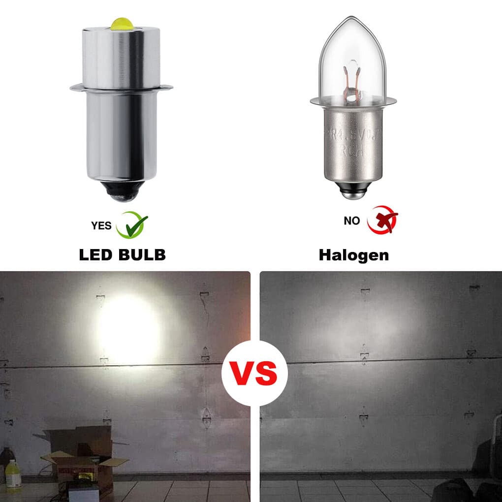 White LED Light Bulb for MAGLITE 2-Cell 3V Maglight 2.7-3.3V Replace old Krypton 2