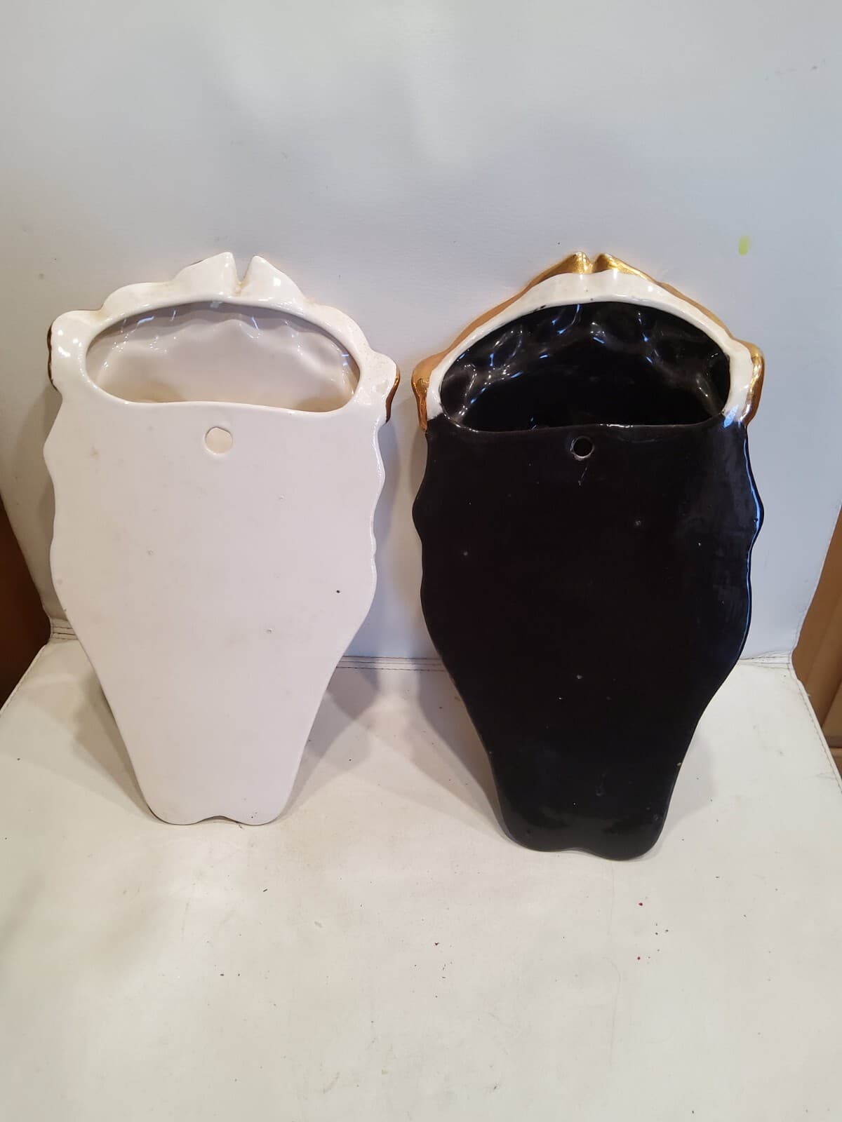 Vintage ceramic comedy and tragedy masks 2