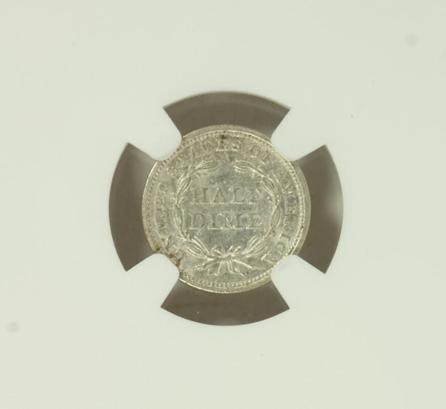1847 Seated Half Dime : NGC MS61 4