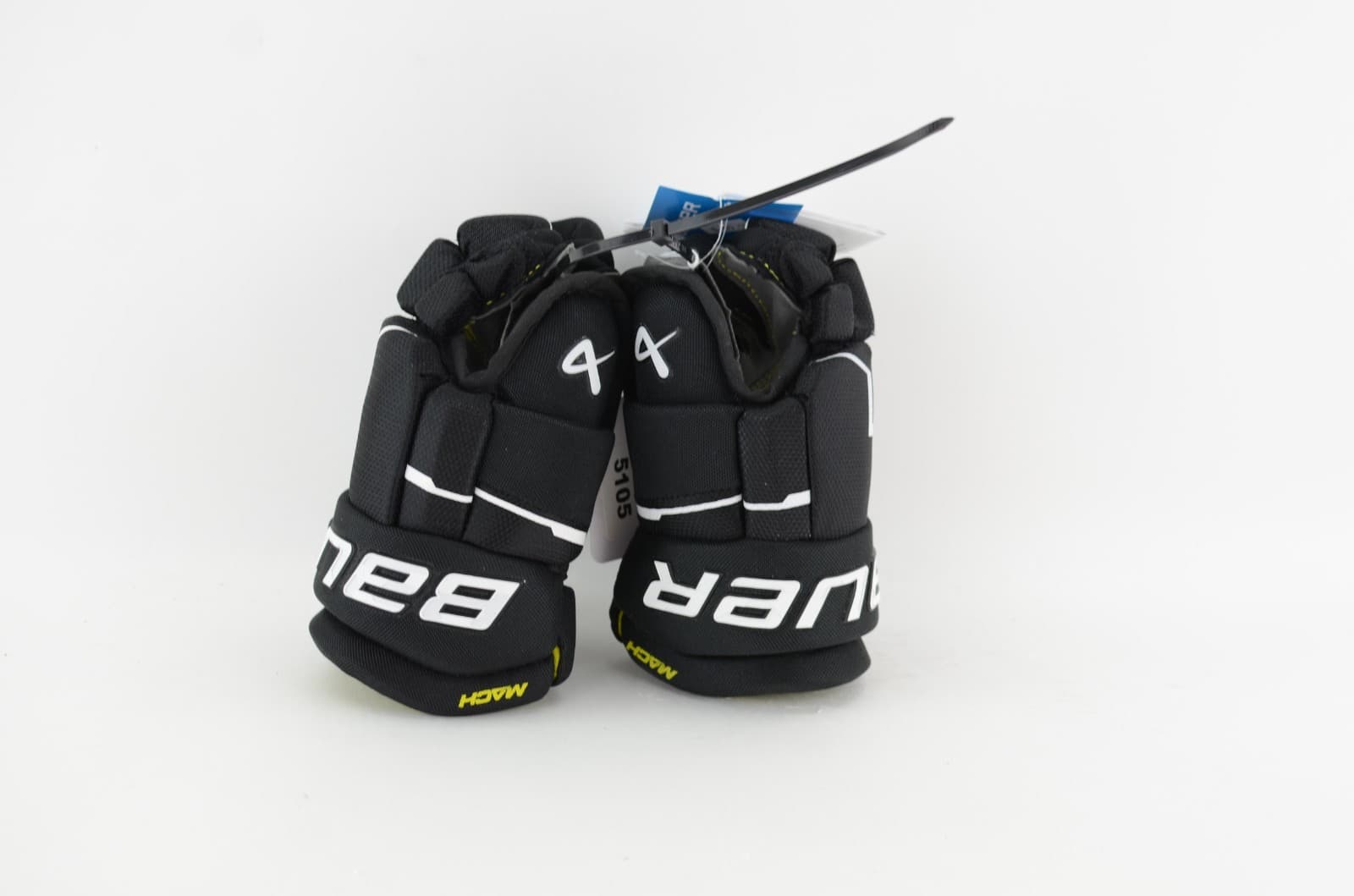 Bauer Supreme Mach  Hockey Gloves Black/White Youth Size 9  (0925-5105) 2