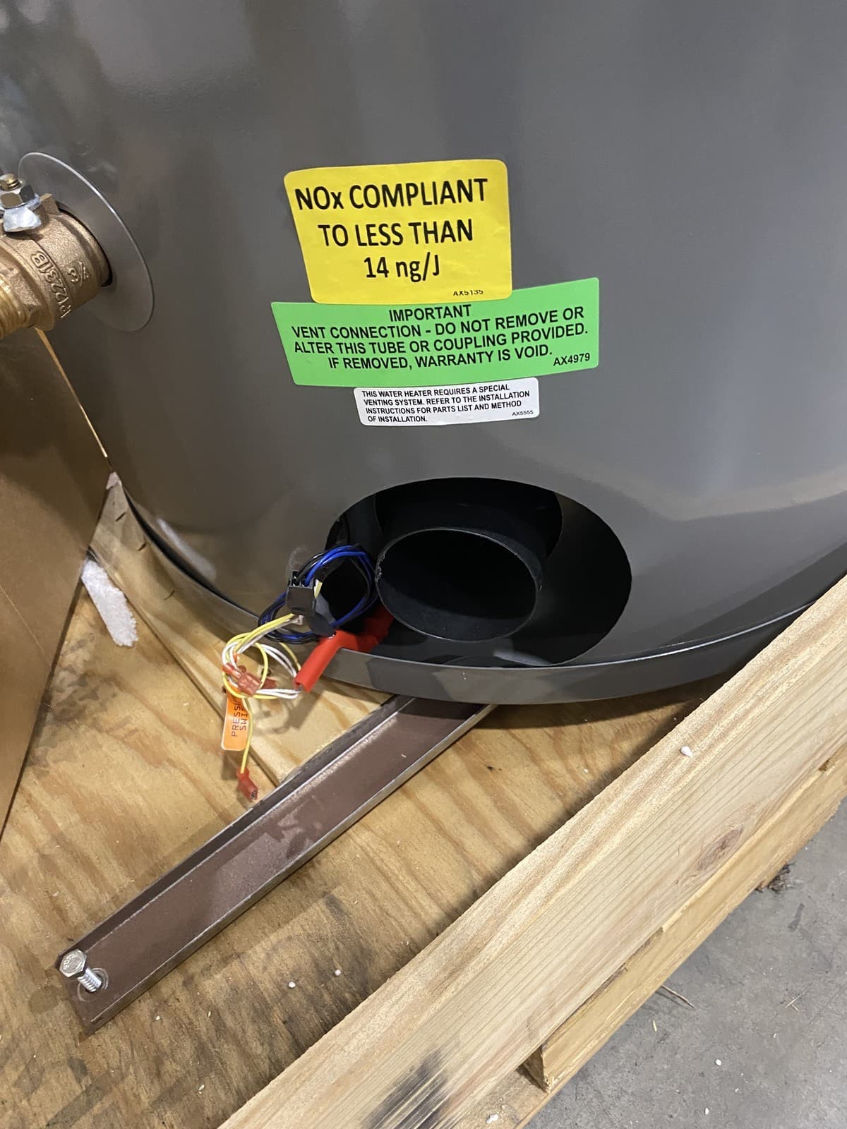 Rheem GHE100SS160 Triton Commercial Water Heater 100 Gallon 160K BTU Natural Gas 6