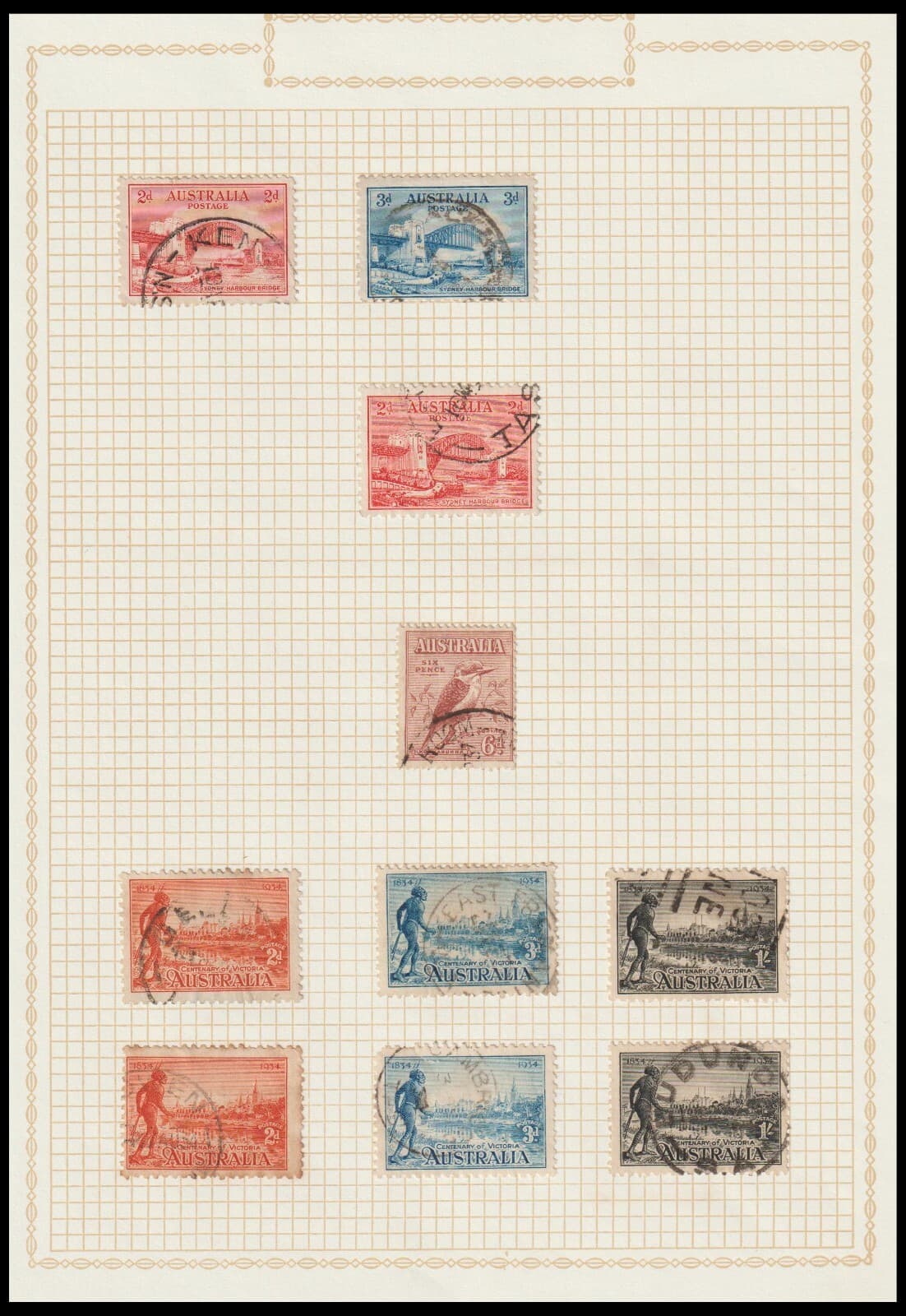 AUSTRALIA PRE DECIMAL USED COLLECTION ON 8 PAGES (JF-F) NICE! 4
