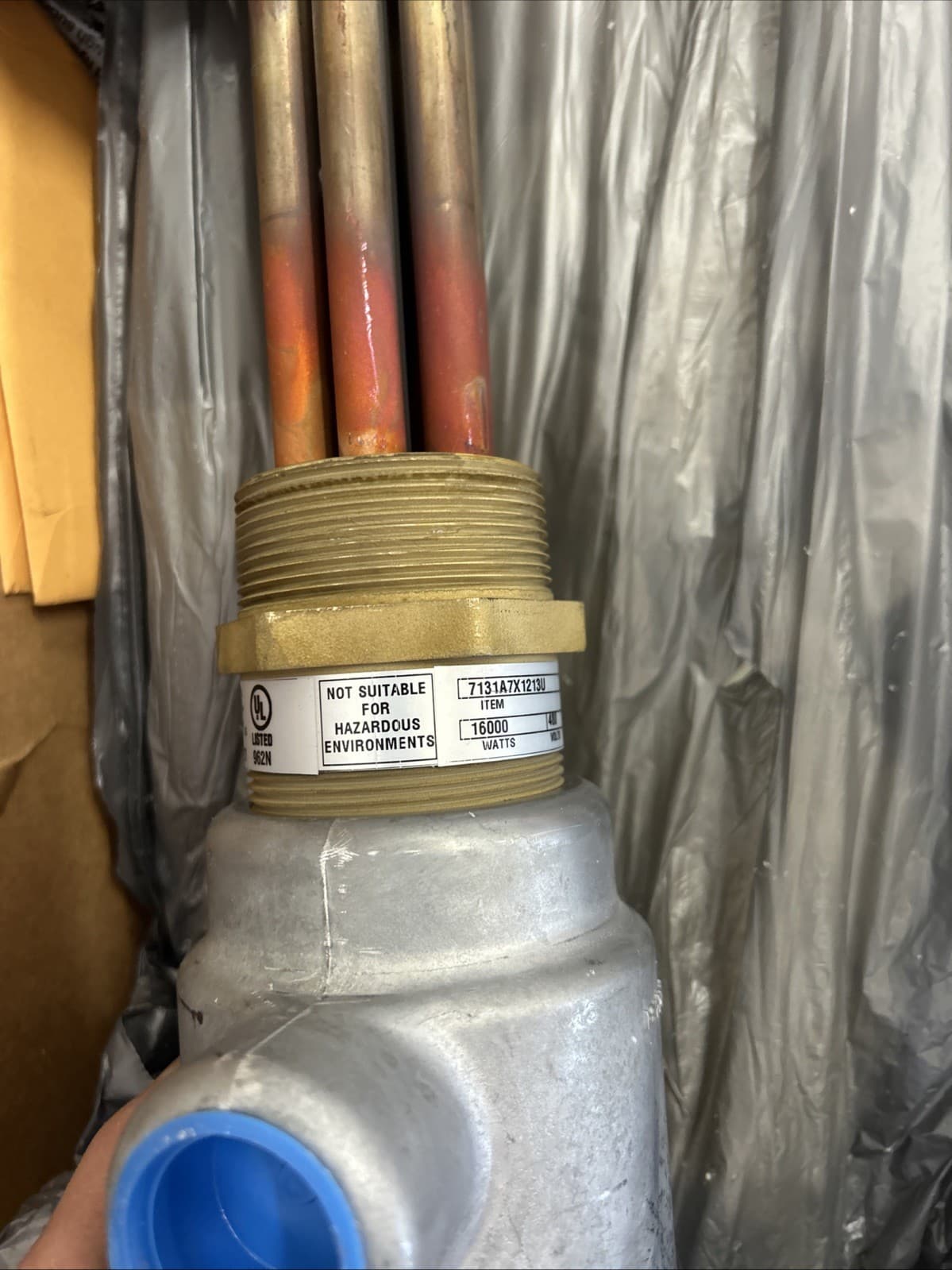 INDEECO Immersion Water Heater 16000 watts 480 volt 3 Phase 7131A7X1213U 5