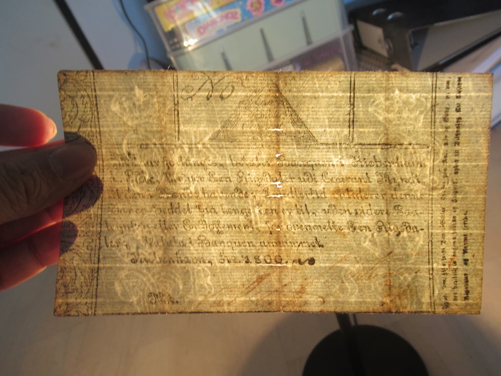 1 Rigsdaler Courant 1800 Denmark Banknote 3