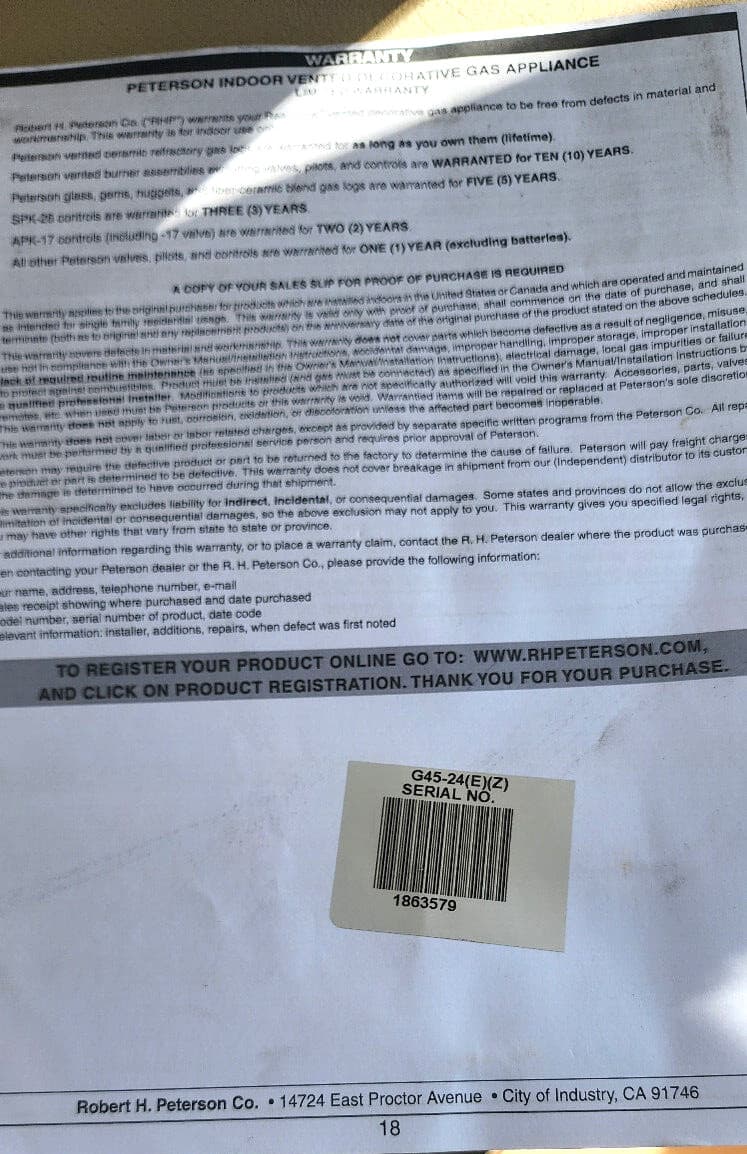 😃  Peterson Real Fyre 24" G45 Triple Burner System (NG) Natural Gas 4