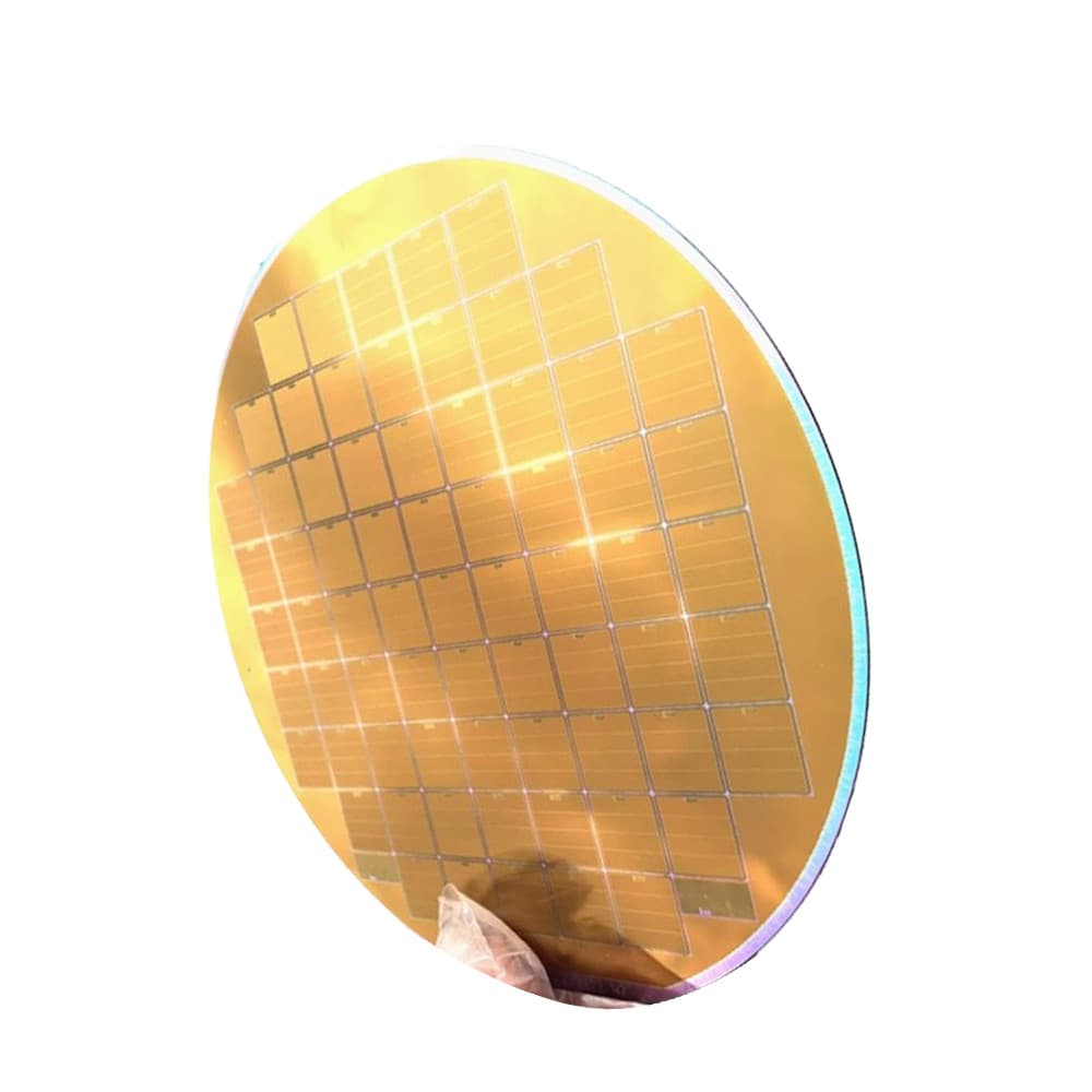 6in Silicon Wafer CPU Chip Semiconductor Lithography Circuit  With Bracket OqayT 5