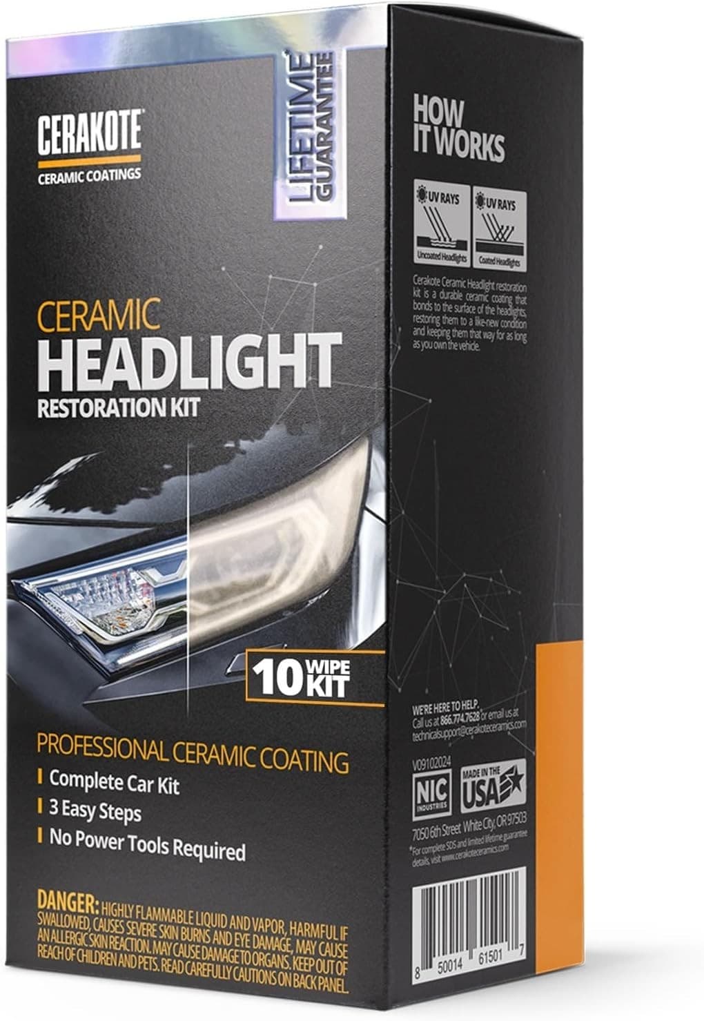 CERAKOTE® Ceramic Headlight Restoration Kit - Maximum Strength Oxidation Remover