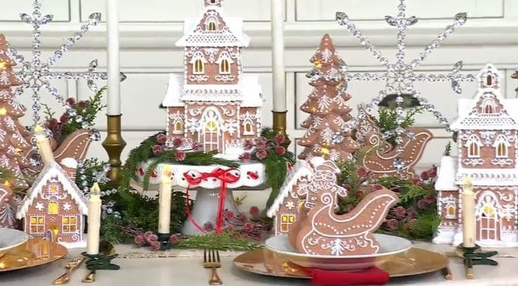 Sandra Lee 2-Piece Gingerbread Christmas Tree and Sleigh H479855 3