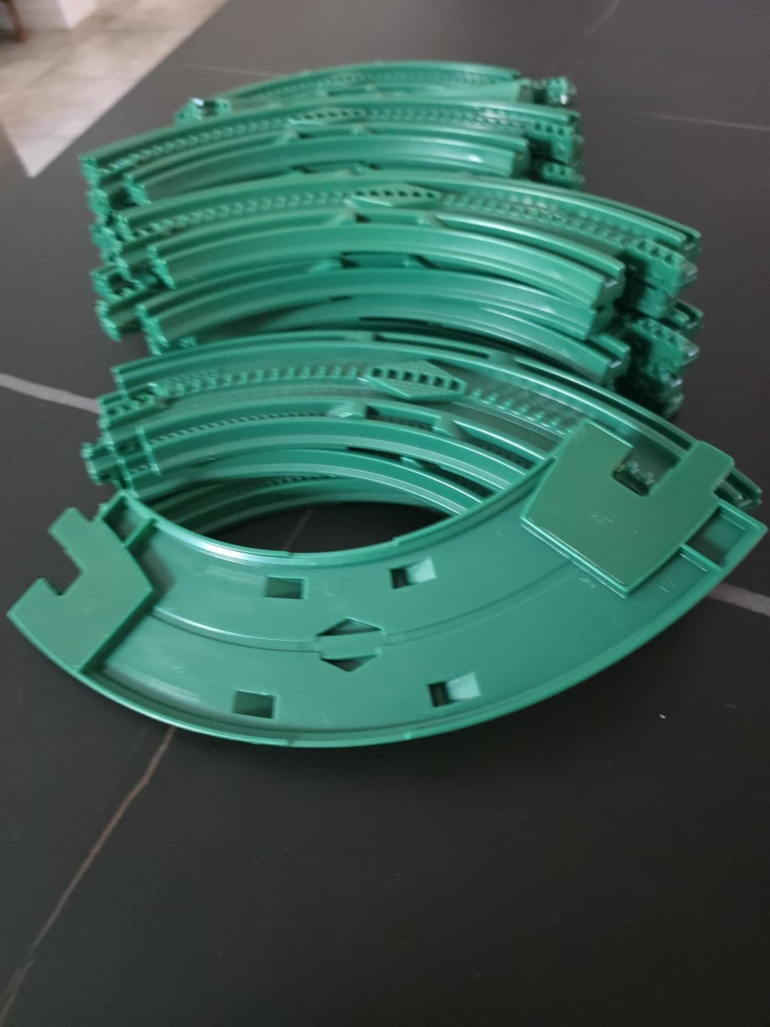 Lot of 19 GeoTrax Green Train Track Fisher Price Curve Grip 5