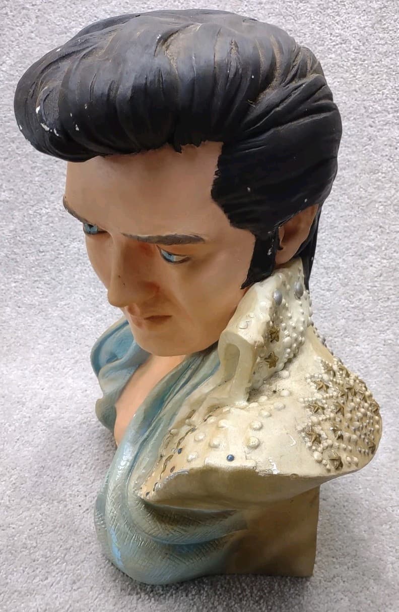 ELVIS PRESLEY BUST Chalkware Life Size Rare 4