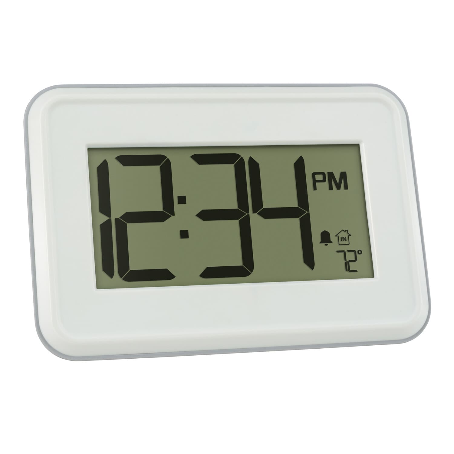 513-113W La Crosse Technology Digital Wall Clock with Indoor Temp & Timer White 6