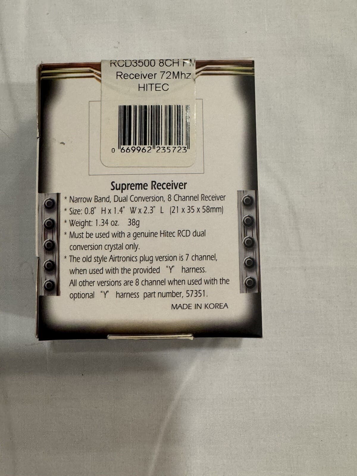 HITEC RCD Supreme RCD3500 FM HFD-08RD, 8 ch Receiver Dual Conversion 2