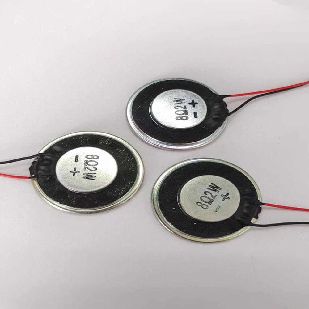 2Pcs 2W 8 Ohm Micro Internal Speaker Magnet Loudspeaker 28mm Dia With Pin Wire 5