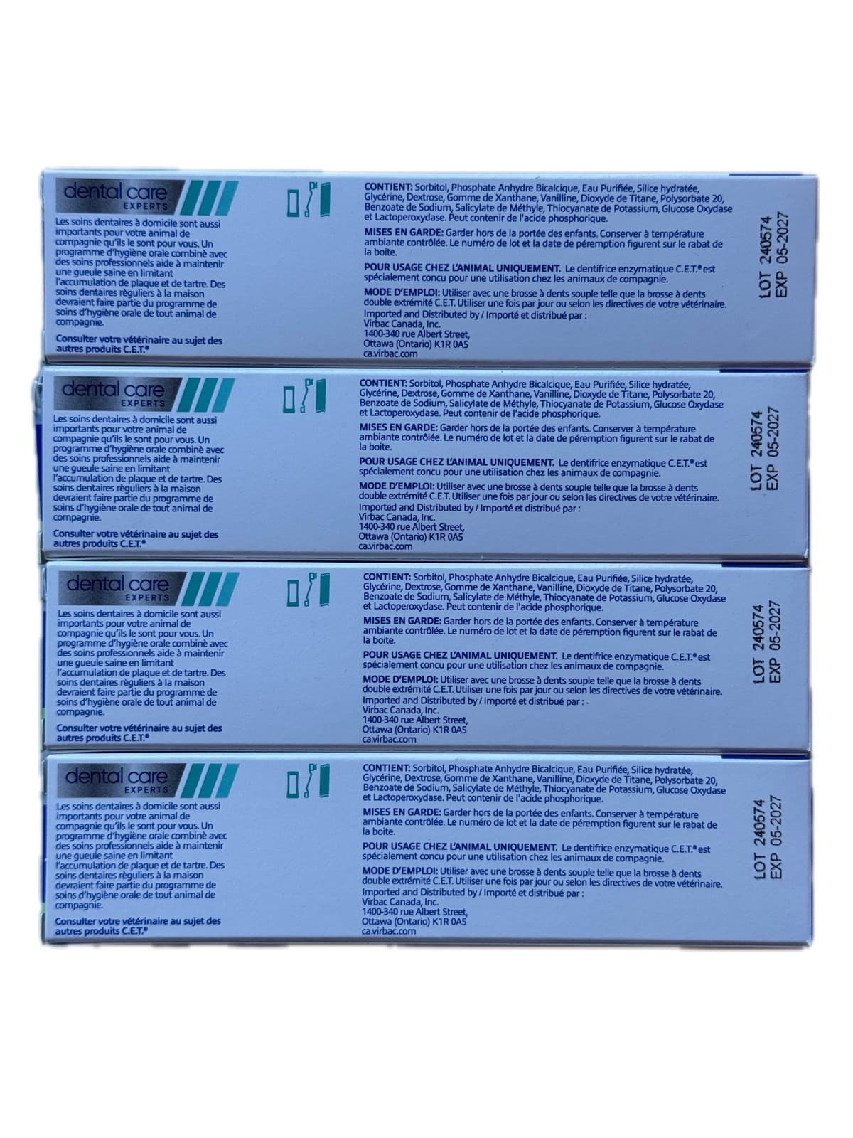 4 Pk Virbac CET Enzymatic Toothpaste Beef Flavor  2.5oz  Exp 03/2027 2