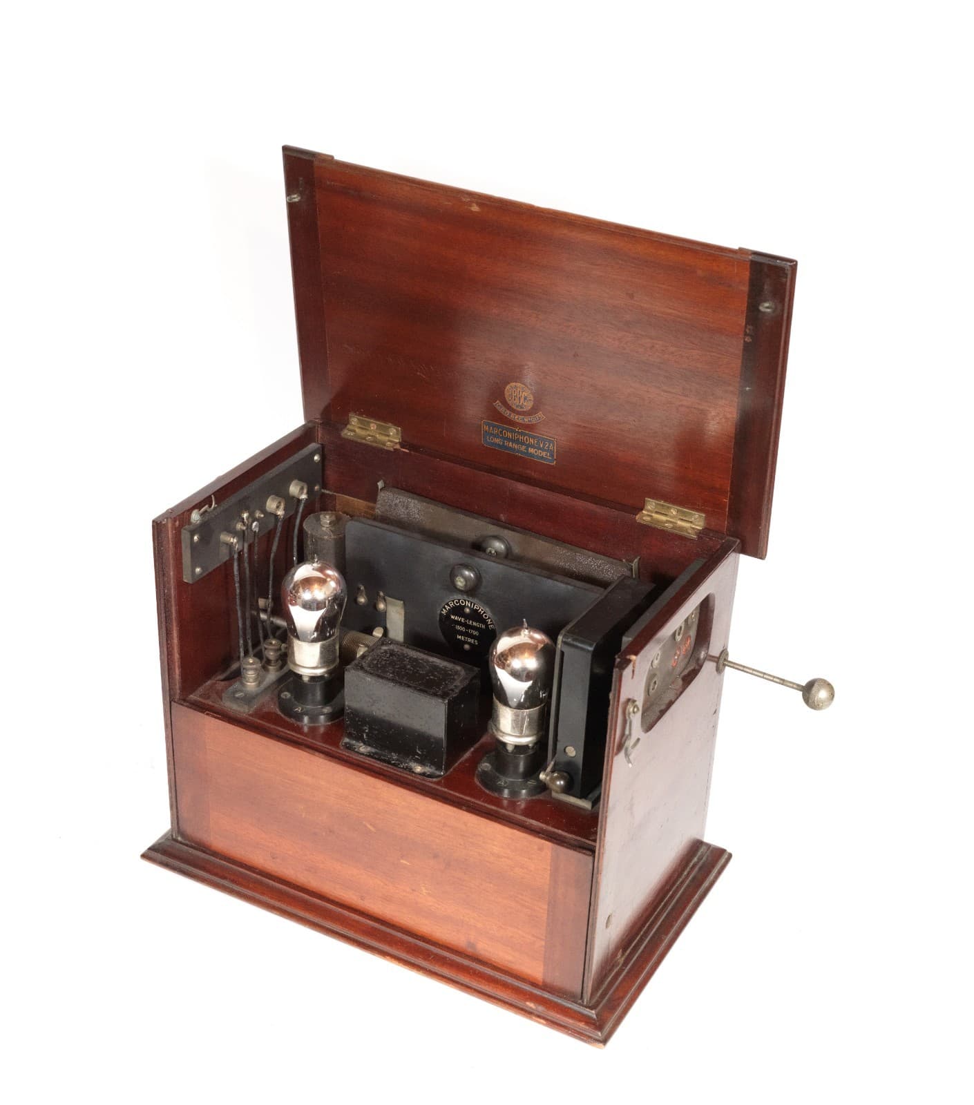 1922 Marconi V2A Long Range Radio w/Range Blocks, Regenerators, Good Tubes, More 4