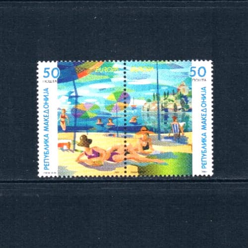 $4.00 Scott Value - 2004 MACEDONIA Beach Vacation Adriatic CV MNH NH UMM 3