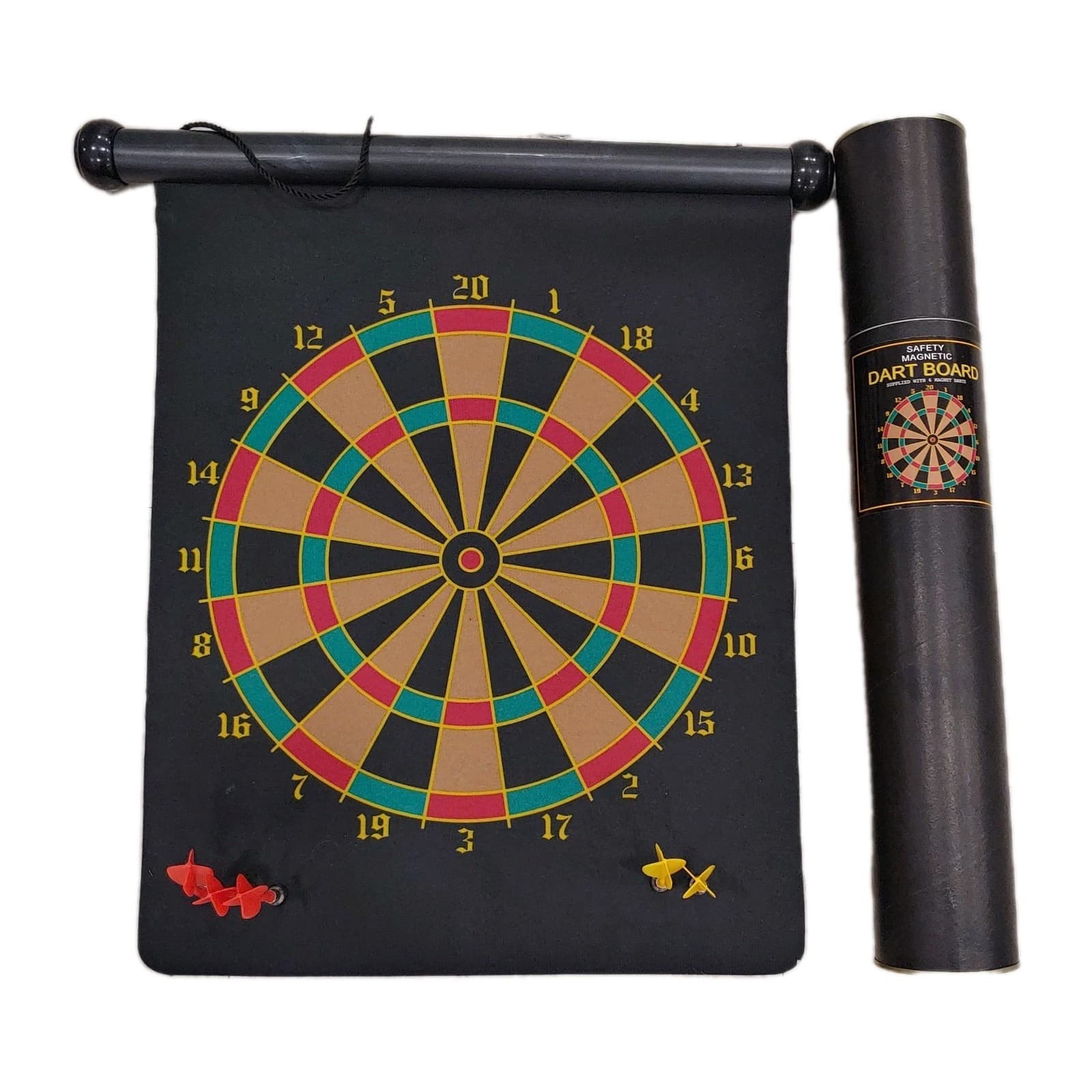 Y2K Magnetic Dart Board Set w/ 6 Magnetic Darts Original Tube Made In Korea