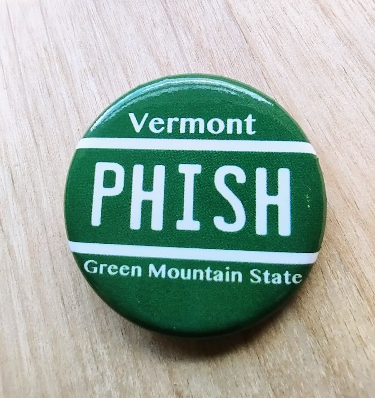 PHISH 2donut & 2VT plate 1.25" buttons(4) vermont Free shipping! 3