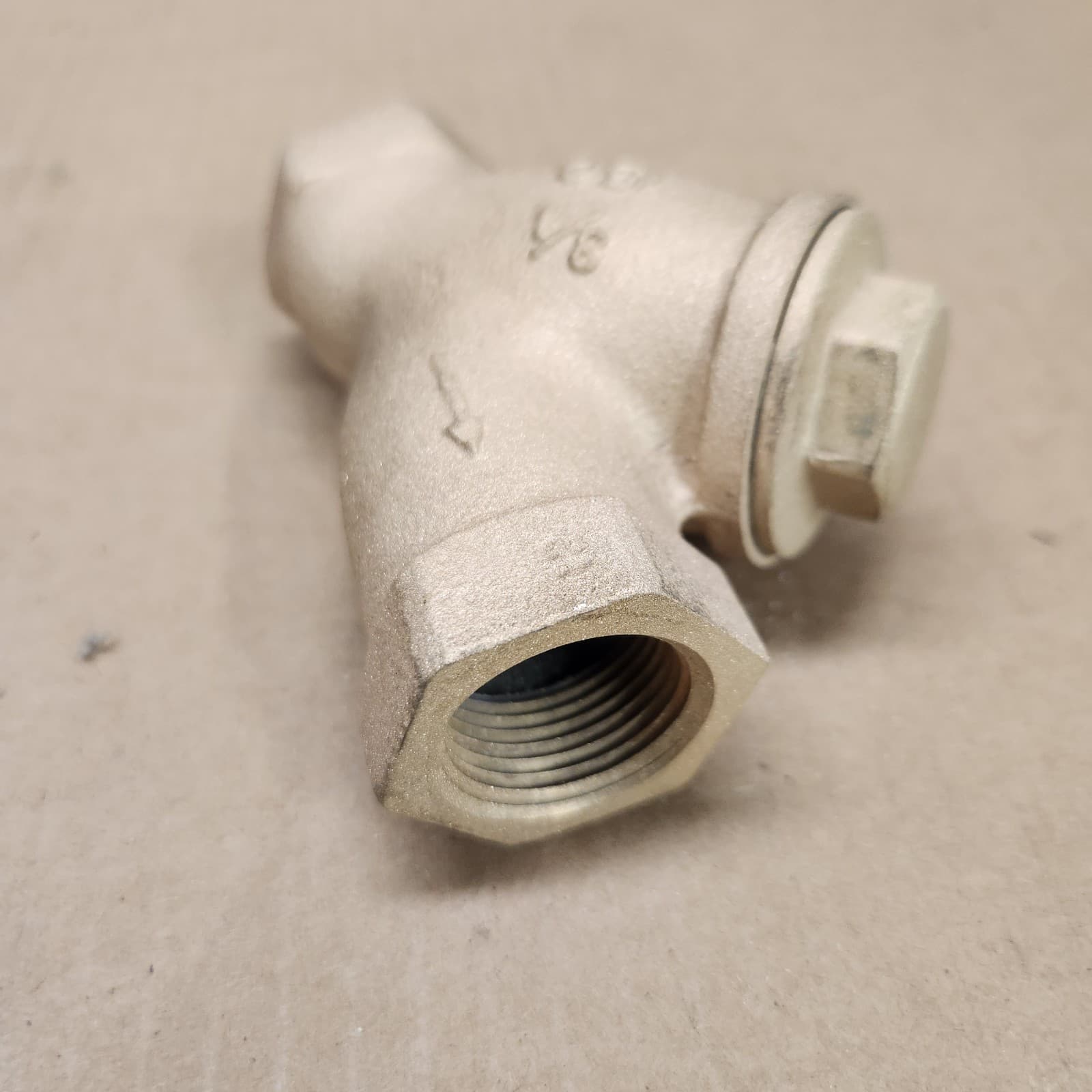 Hobart AM14 Commercial Dishwasher Brass 3/4" Line Strainer w/ Screen 186922 3