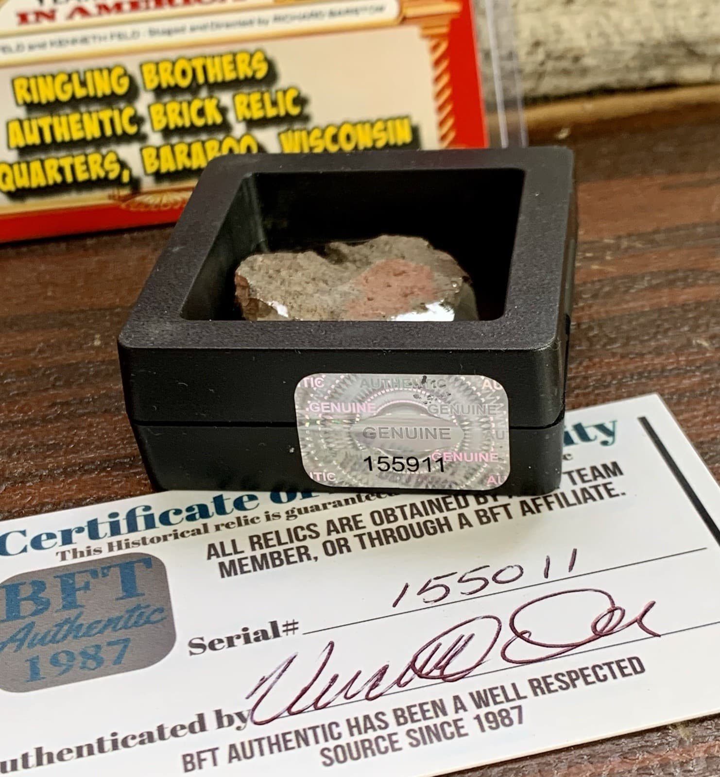 Ringling Brothers Circus Authentic Location Brick Relic 3