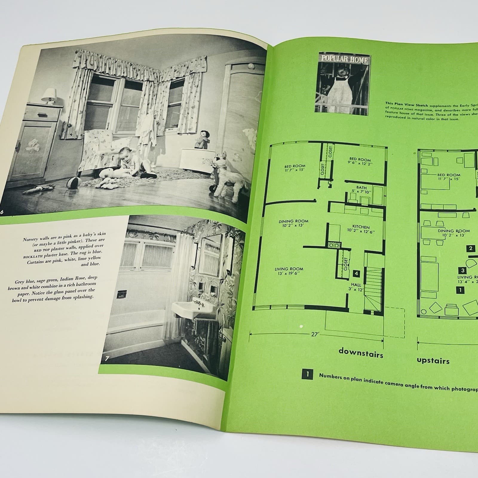 1949 Popular Homes House For Two Happy Families One Home Blueprints Plan Vintage 4
