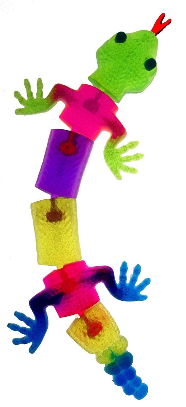 FLUORESCENT 6-PACK PATTI-GOOP MADE FOR CREEPY BUGS TOYS RUBBERY CRAWLERS  2