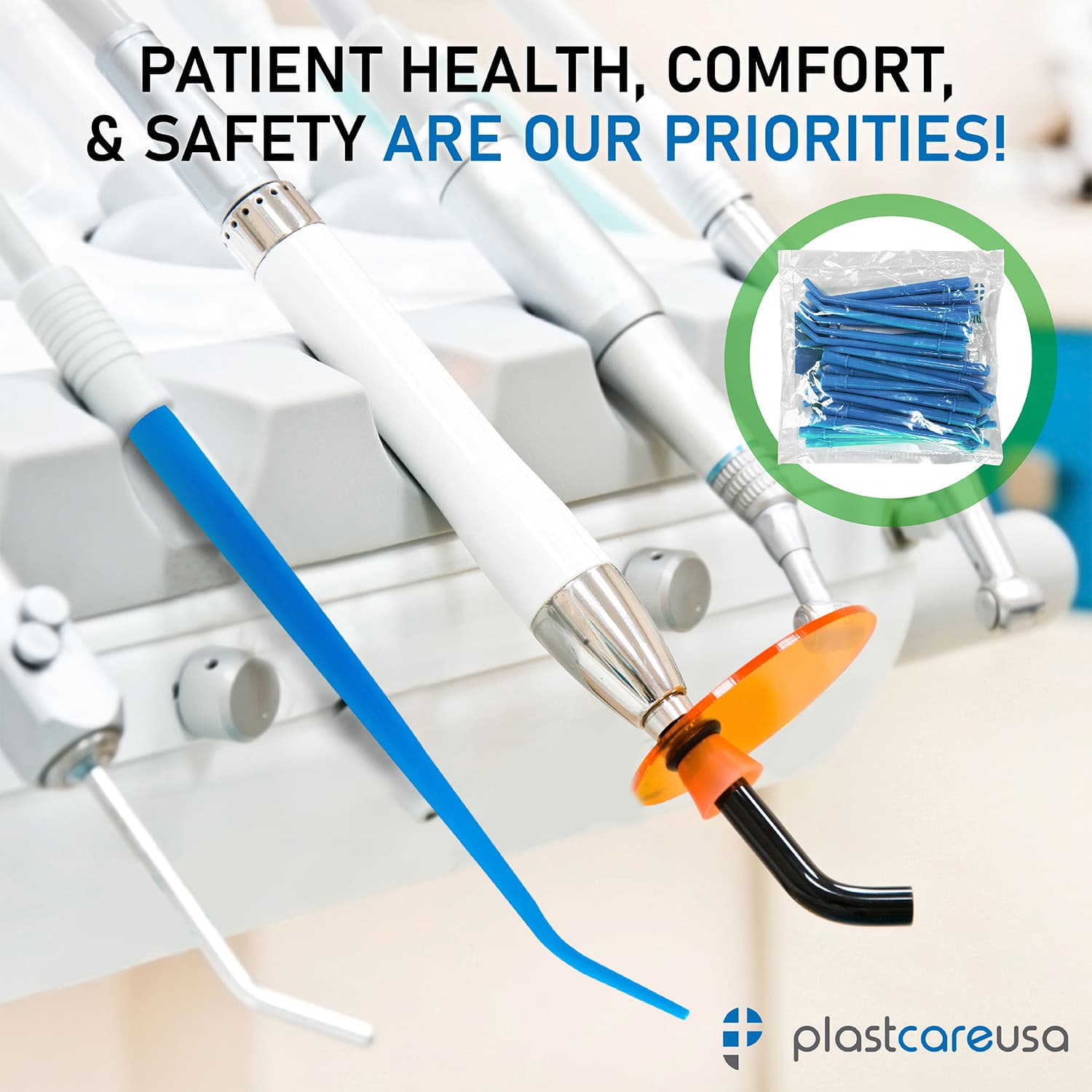 Blue Surgical Aspirator Tips Small size 1/16" Dental Suction Tip (Choose Qty) 5