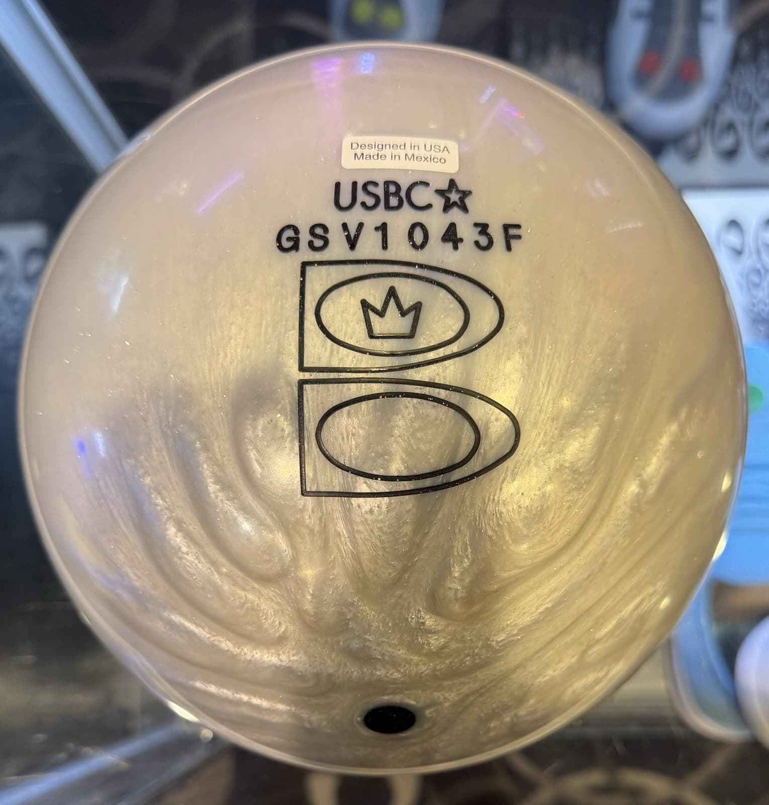 NEW Brunswick Ivory Rhino Pro Bowling Ball 14 Lb PIN 3-4 TOP WEIGHT 2.6 2
