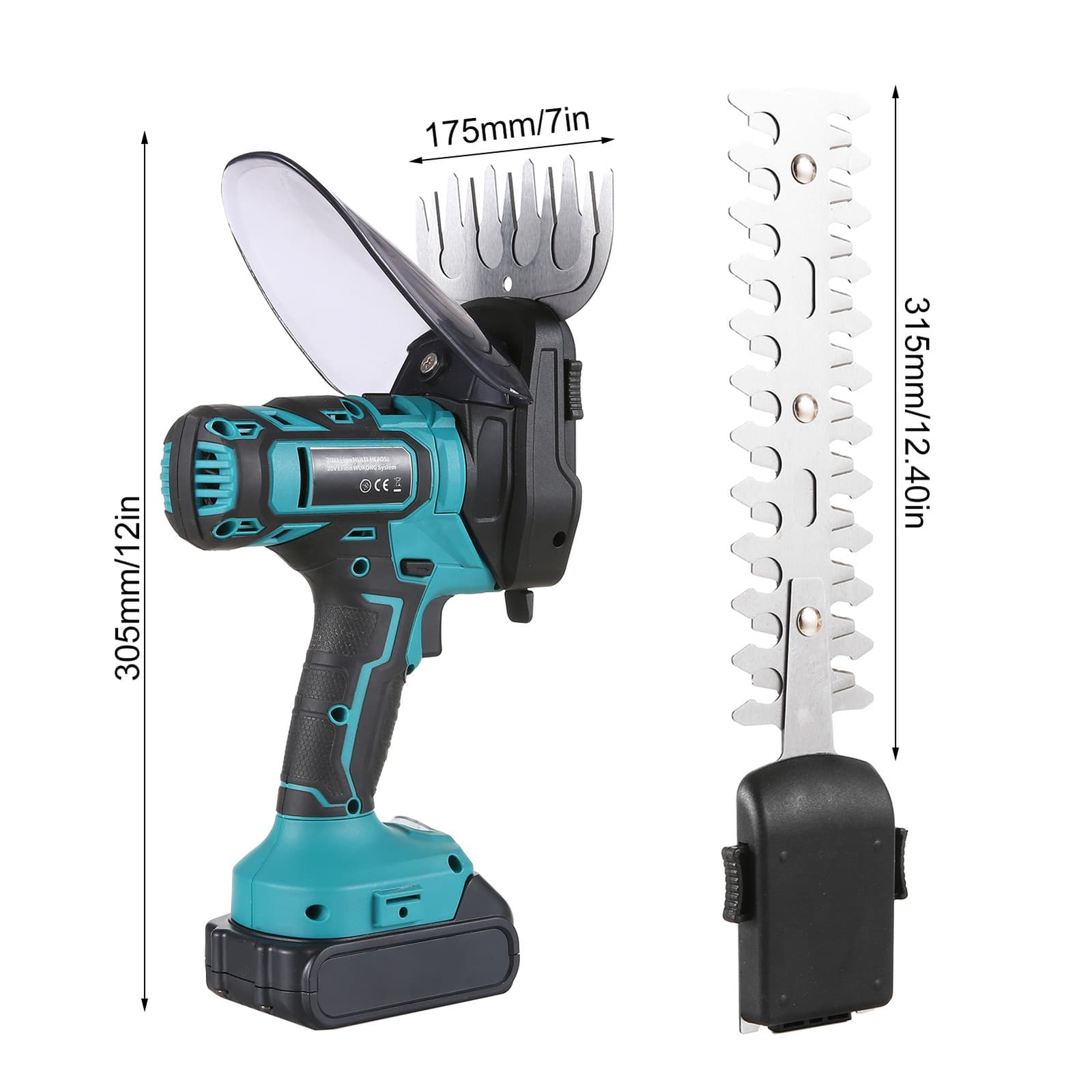 1-20V Cordless Grass Trimmer 2000mAh 2 In 1 Handheld Electric Lawn Trimmer DHUL 5