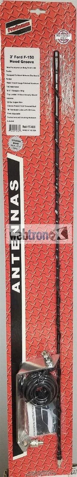 ProComm PC-A40-03 Fender Antenna Mount w/18' Coax PL259 for Ford F150 2015-Up 2