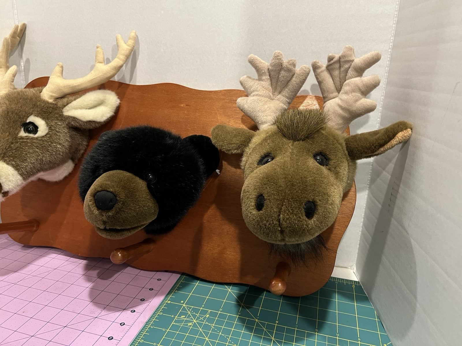 Taxidermy Plushy Animal Trophy Hunt Coat Rack Deer Bear Moose Kid Room Hunting 2