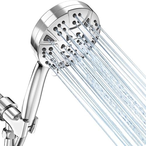 High Pressure 8-mode 5'' Handheld Shower Head with 5 ft Stainless Steel Hose  2